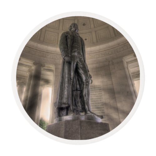 Thomas Jefferson Memorial Bronze Statue Edible Frosting Rounds