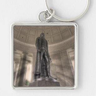 Thomas Jefferson Memorial Bronze Statue Keychain