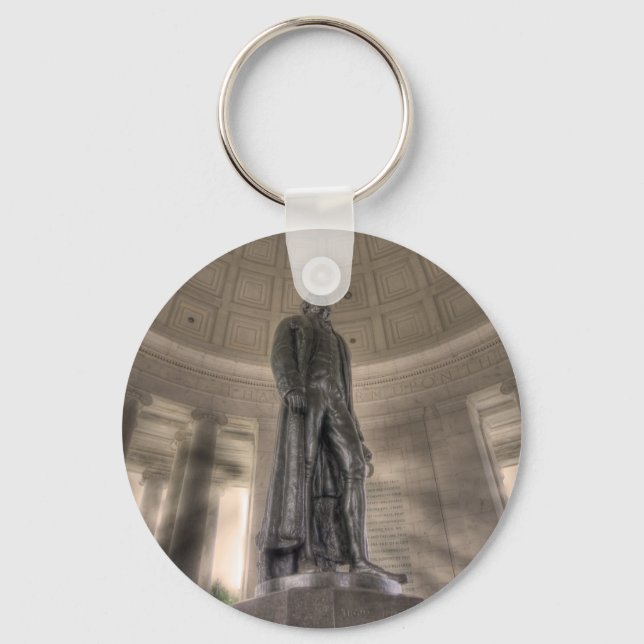 Thomas Jefferson Memorial Bronze Statue Keychain (Front)