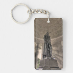 Thomas Jefferson Memorial Bronze Statue Keychain