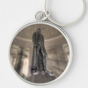 Thomas Jefferson Memorial Bronze Statue Keychain