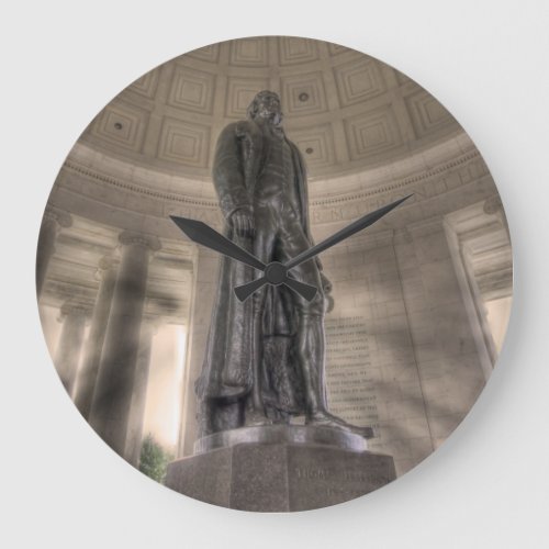Thomas Jefferson Memorial Bronze Statue Large Clock