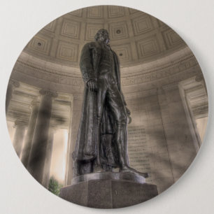 Thomas Jefferson Memorial Bronze Statue Pinback Button
