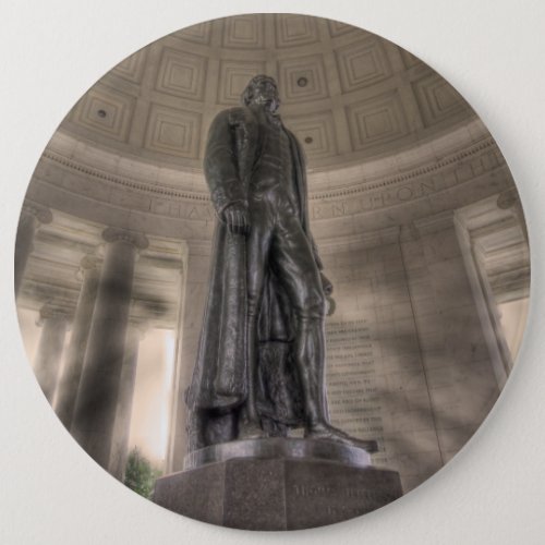 Thomas Jefferson Memorial Bronze Statue Pinback Button
