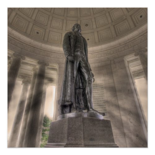 Thomas Jefferson Memorial Bronze Statue Poster