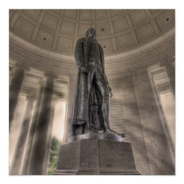 Thomas Jefferson Memorial Bronze Statue Poster (Front)
