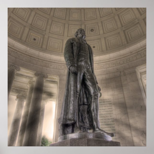 Thomas Jefferson Memorial Bronze Statue Poster (Front)