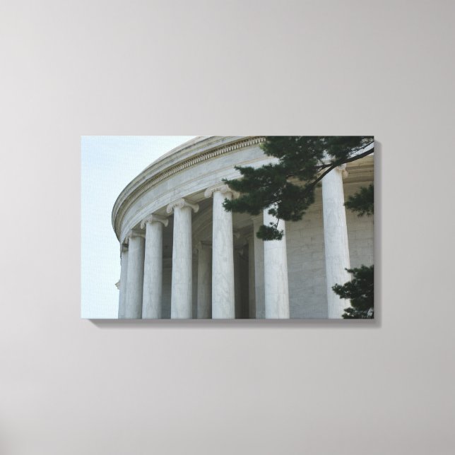 Thomas Jefferson Memorial pillars photo canvas Print (Front)
