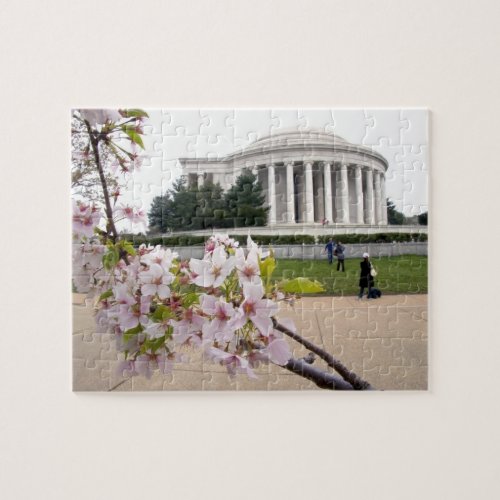 Thomas Jefferson Memorial with cherry blossoms Jigsaw Puzzle