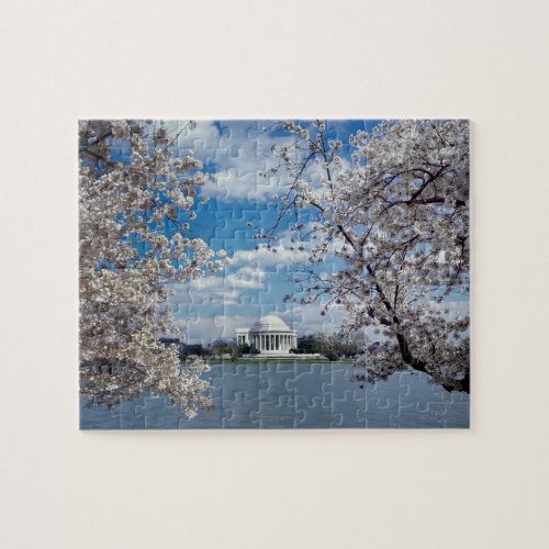 Thomas Jefferson Memorial with Cherry Blossoms Jigsaw Puzzle