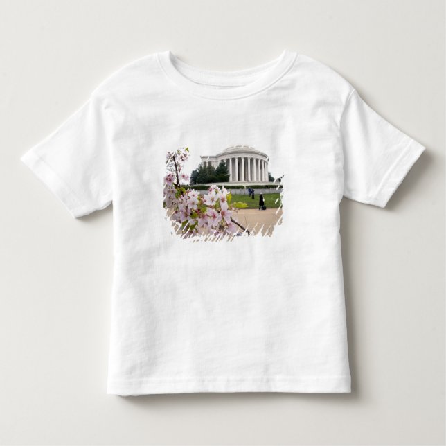 Thomas Jefferson Memorial with cherry blossoms Toddler T-shirt (Front)