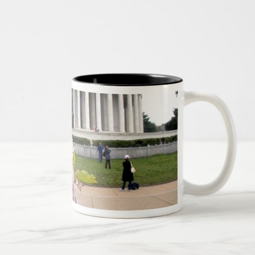 Thomas Jefferson Memorial with cherry blossoms Two_Tone Coffee Mug