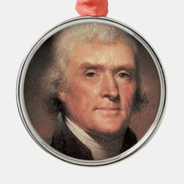 Thomas Jefferson Metal Ornament (Front)