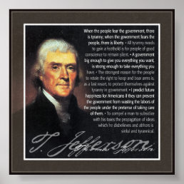 Thomas Jefferson - multiple quotes Poster