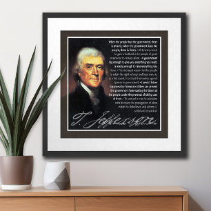 Thomas Jefferson - multiple quotes Poster