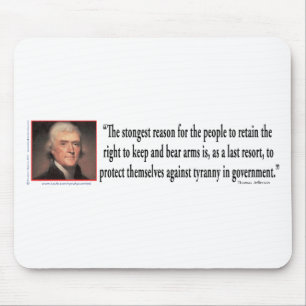 Thomas Jefferson On Gun Control Mouse Pad