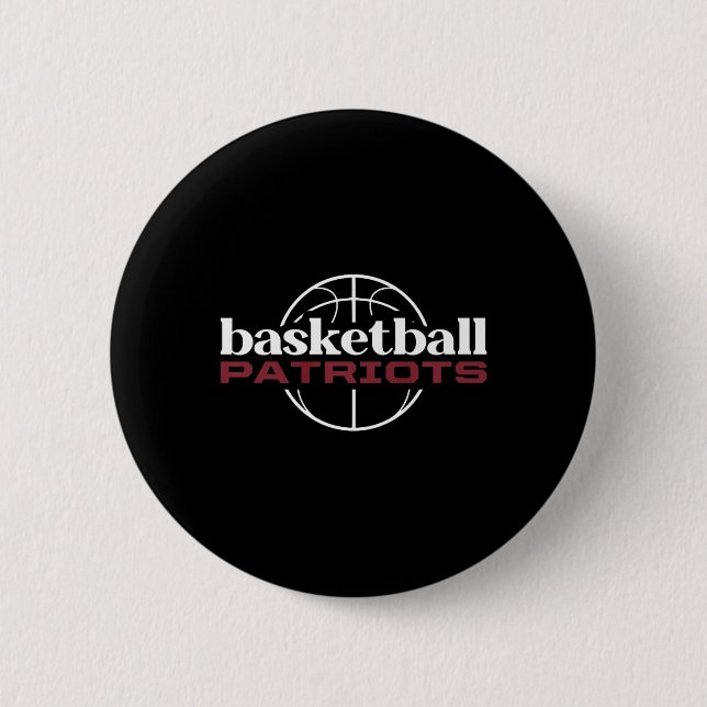 Thomas Jefferson Patriots Basketball  Button (Front)