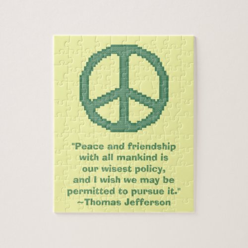 Thomas Jefferson Peace Quote Puzzle