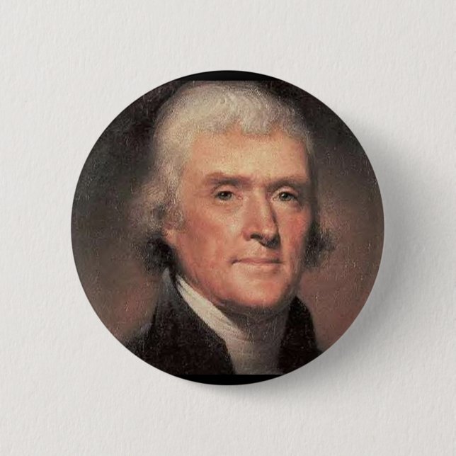 Thomas Jefferson Pinback Button (Front)