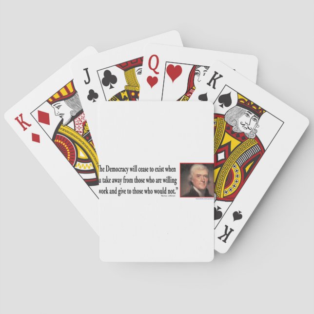 Thomas Jefferson Poker Cards (Back)