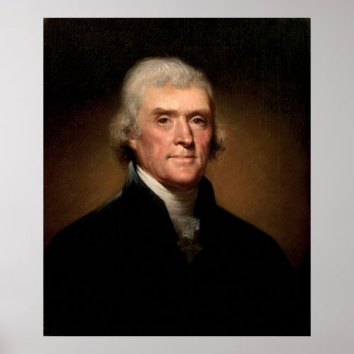 THOMAS JEFFERSON Portrait by Rembrandt Peale Poster