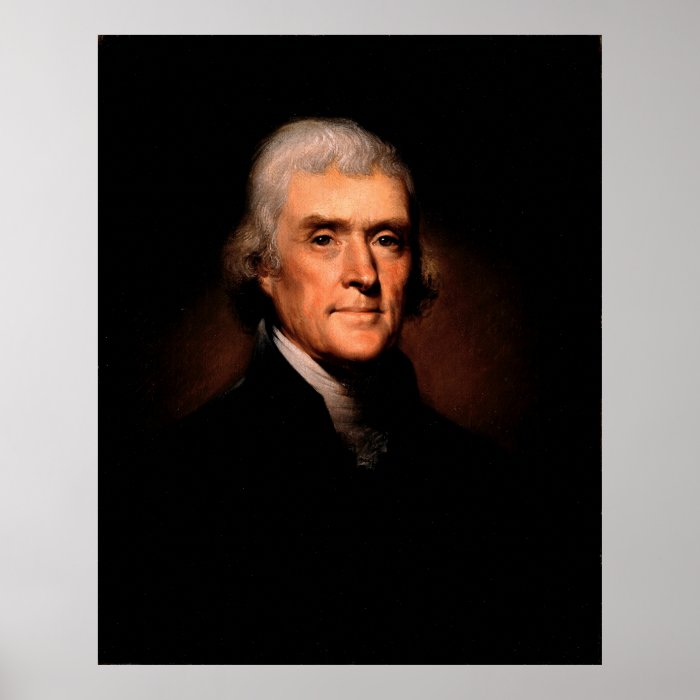 THOMAS JEFFERSON Portrait by Rembrandt Peale Print