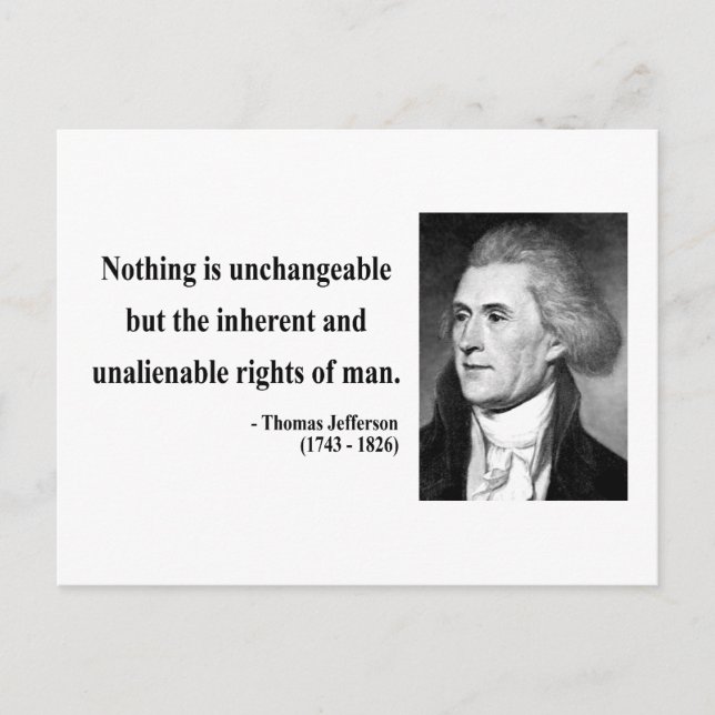 Thomas Jefferson Quote 14b Postcard (Front)