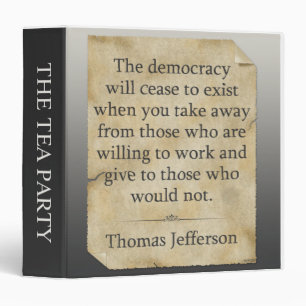 Thomas Jefferson Quote 3 Ring Binder