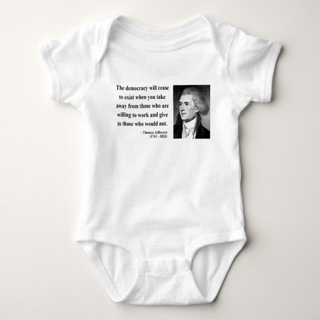 Thomas Jefferson Quote 3b Baby Bodysuit (Front)
