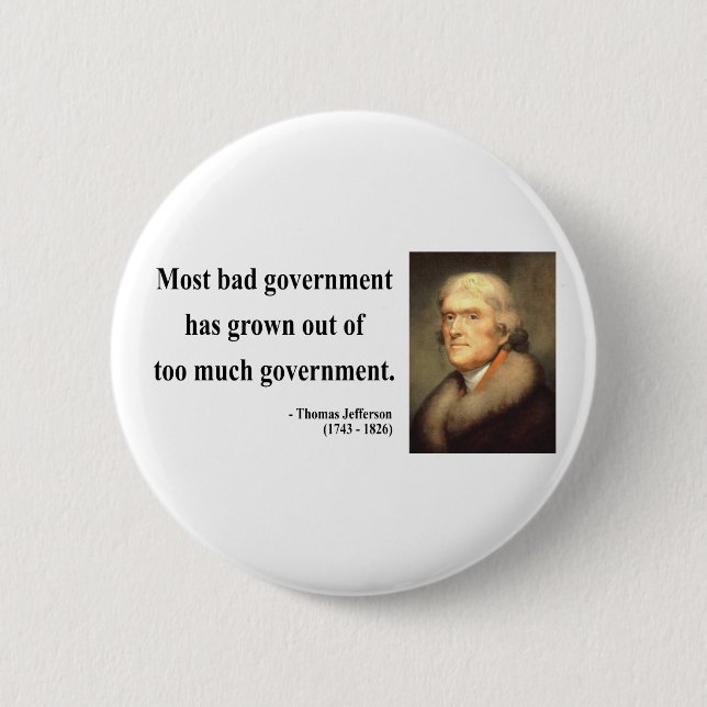 Thomas Jefferson Quote 7c Pinback Button (Front)