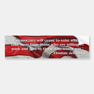 Thomas Jefferson Quote Bumper Sticker