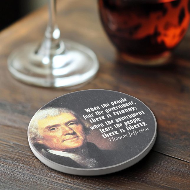 Thomas Jefferson Quote on Liberty Coaster (Thomas Jefferson Quote Coaster)