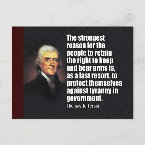 Thomas Jefferson Quote Postcard