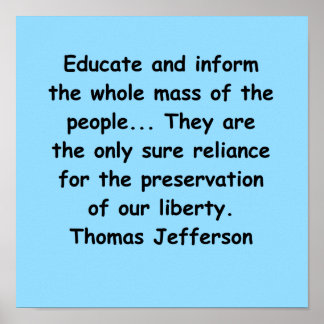 thomas jefferson quote poster