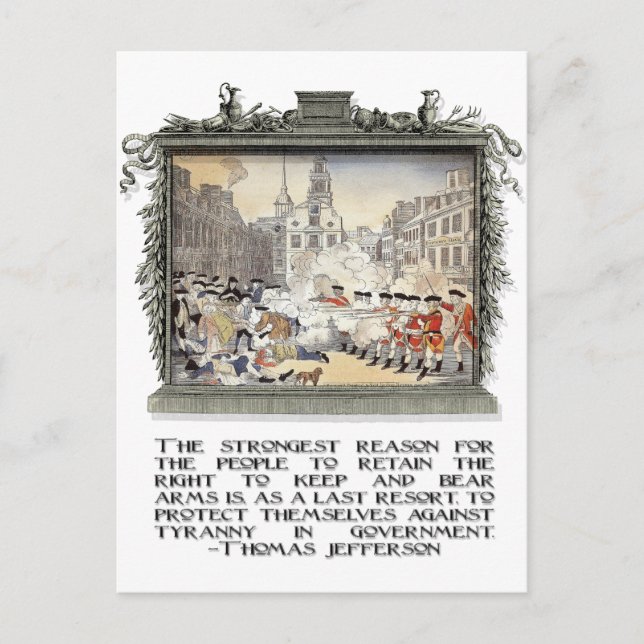 Thomas Jefferson Quote: Tyranny in the Government Postcard (Front)