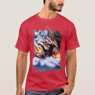 Thomas Jefferson Riding Shark T-Shirt