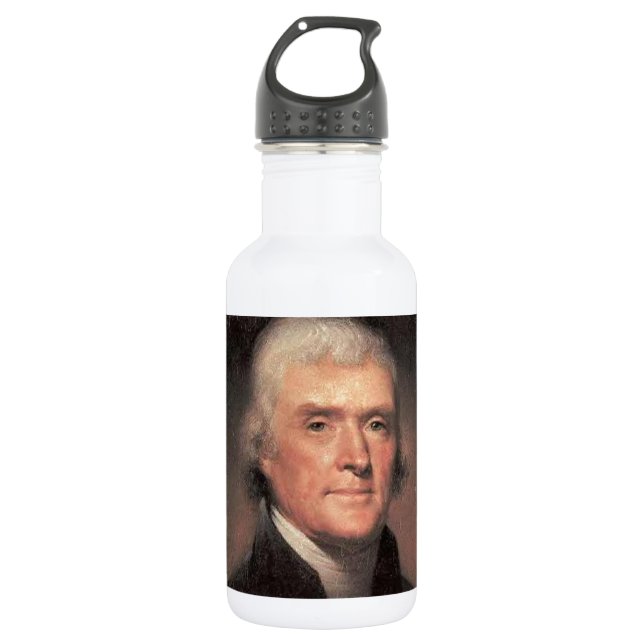 Thomas Jefferson Stainless Steel Water Bottle (Front)