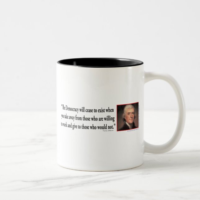Thomas Jefferson Two-Tone Coffee Mug (Right)