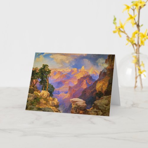 Thomas Moran art Grand Canyon with Rainbow Card
