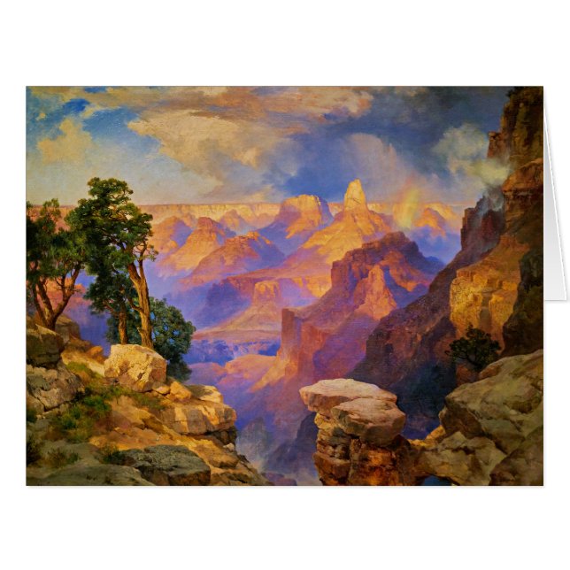 Thomas Moran art, Grand Canyon with Rainbow Cards (Front Horizontal)
