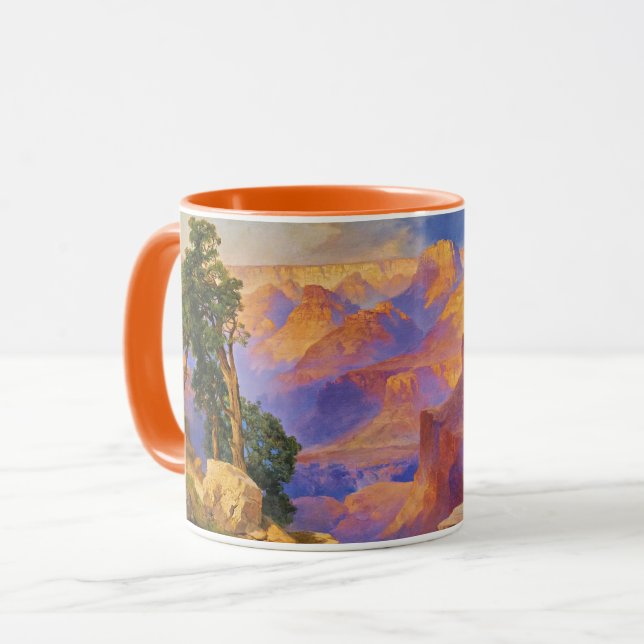 Thomas Moran art, Grand Canyon with Rainbow Mug (Front Left)
