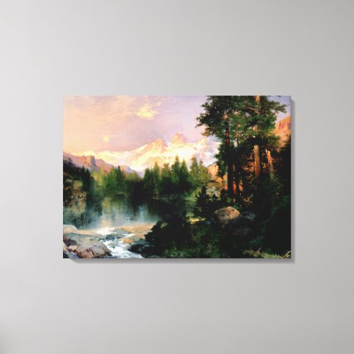 Thomas Moran art The Three Tetons Canvas Print