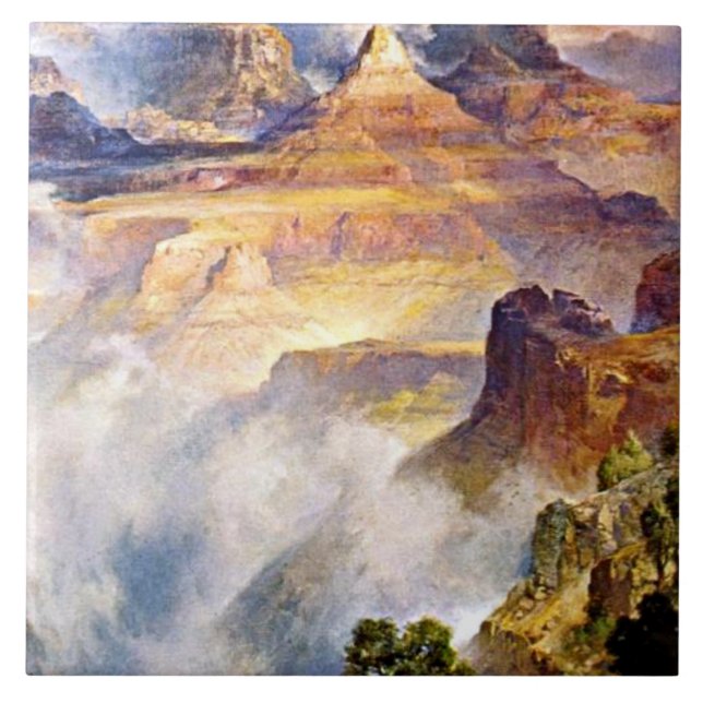 Thomas Moran - Canyon Mists, Zoroaster Park Ceramic Tile (Front)