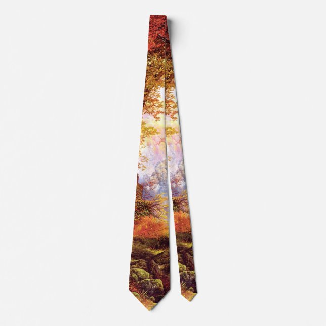 Thomas Moran - Under the Trees, fine art Neck Tie (Front)