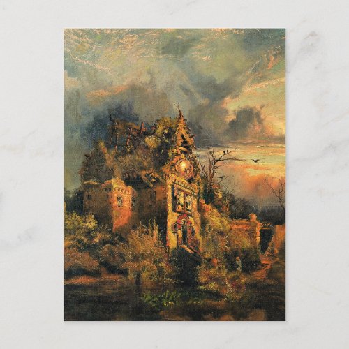 Thomas Morans painting The Haunted House Postcard