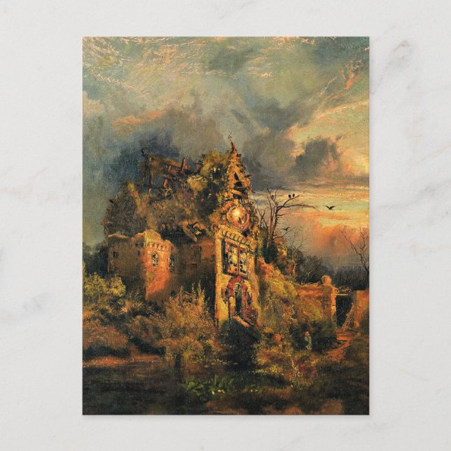 Thomas Moran's painting, The Haunted House, Postcard (Front)