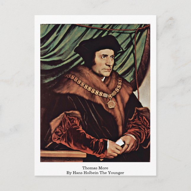 Thomas More By Hans Holbein The Younger Postcard (Front)