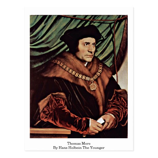 Thomas More By Hans Holbein The Younger Postcard | Zazzle