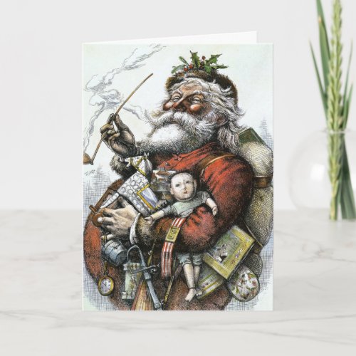 Thomas Nast Santa Claus Holiday Card