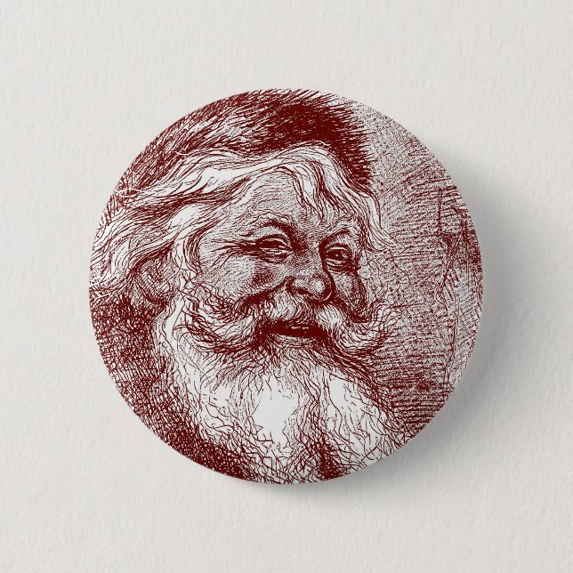 Thomas Nast Santa Claus Pinback Button (Front)